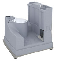 Plastic single unit toilet