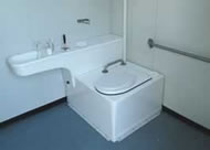 Inside the accessible toilet