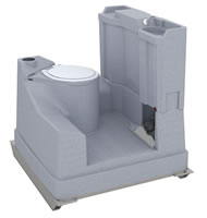 Plastic portable chemical toilet